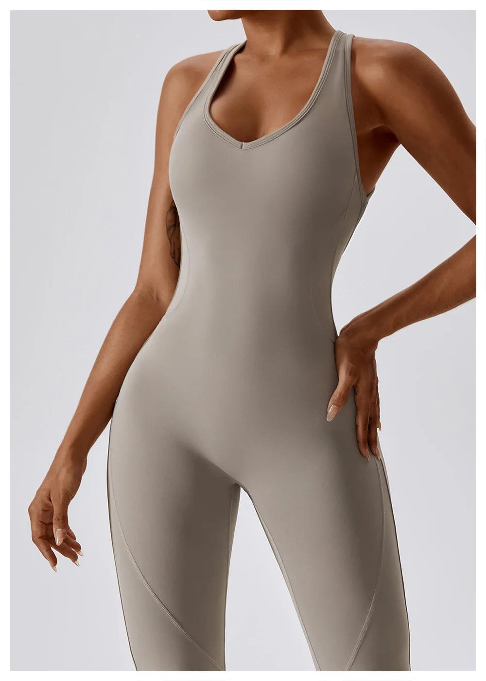 Solid Yoga Jumpsuit One Piece Outfit Fitness Bodysuit