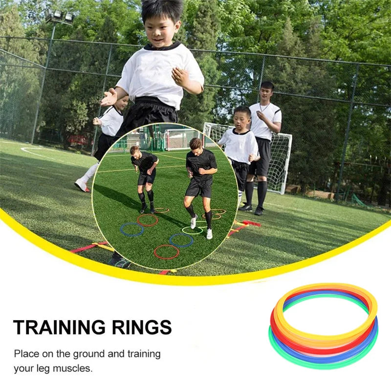10pcs Durable Agility Training Rings Portable Football