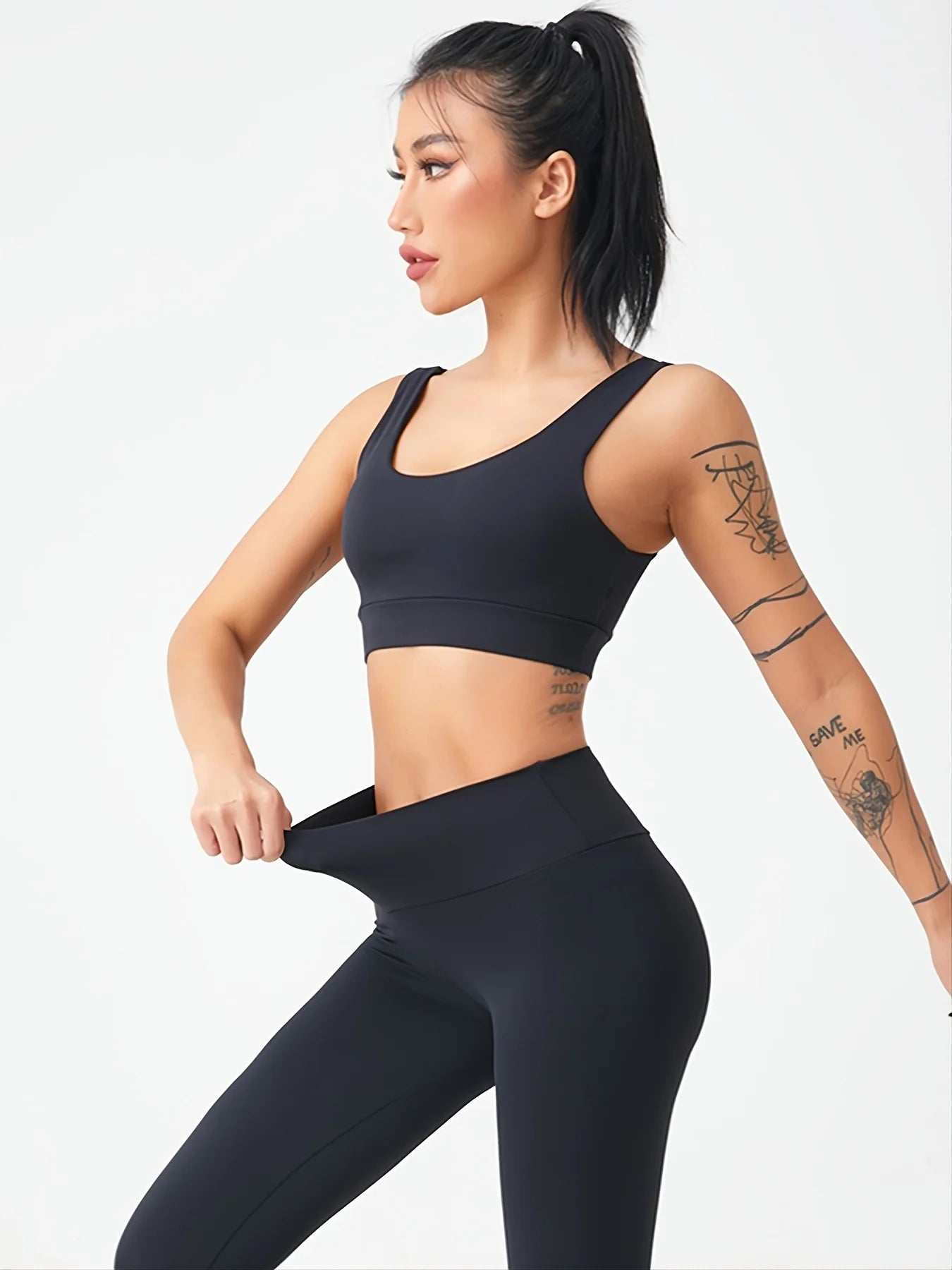 Peach hip yoga pants Women wear high-waisted belly lift hip