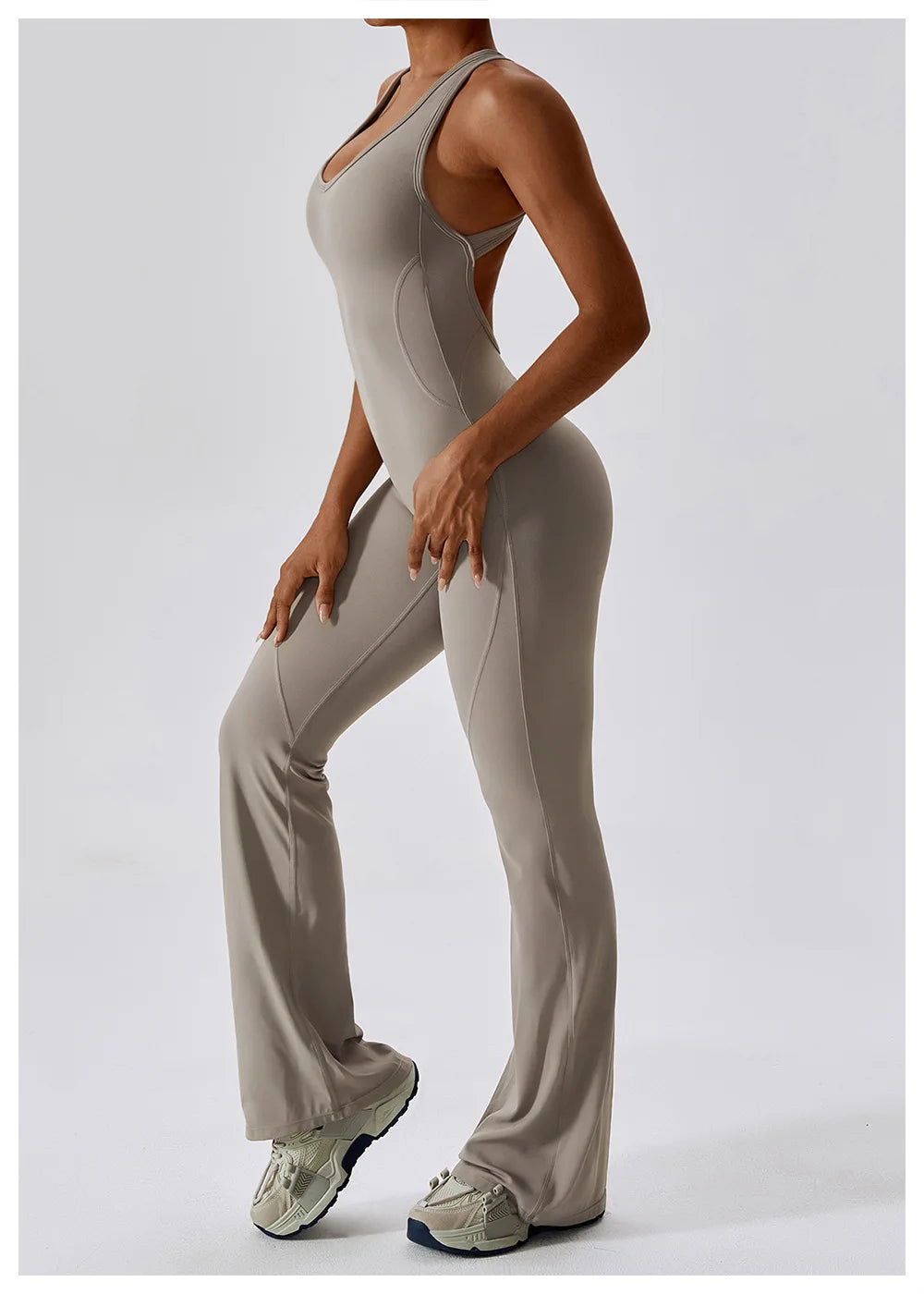 Solid Yoga Jumpsuit One Piece Outfit Fitness Bodysuit