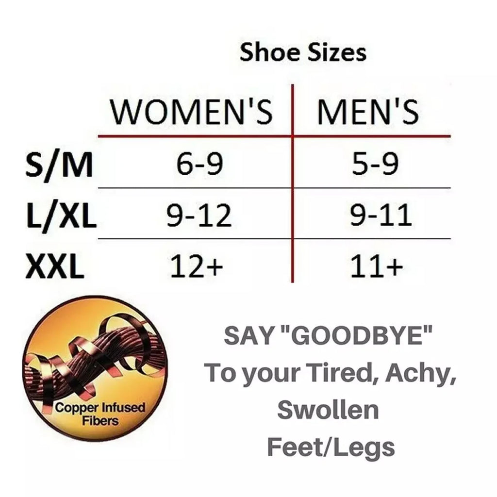 5Pair Sports Copper Compression Socks Anti Varicose Veins