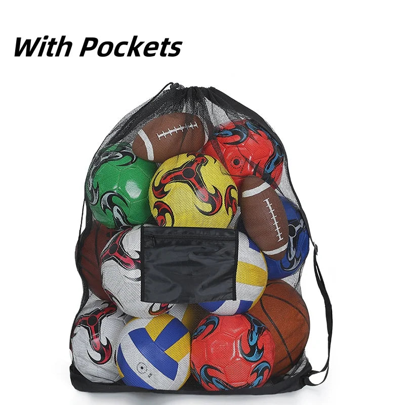 Soccer Ball Mesh Bag Backpack Extra Large Football Storage
