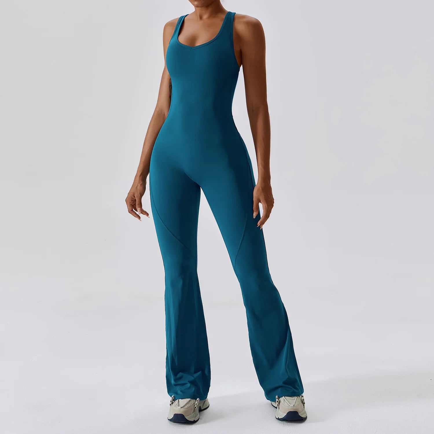 Solid Yoga Jumpsuit One Piece Outfit Fitness Bodysuit