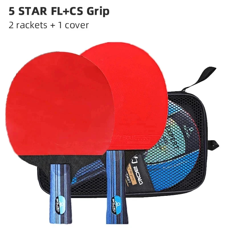 5 6 Star Table Tennis Racket 2PCS Professional Ping Pong