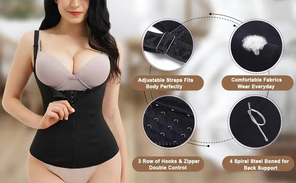 1Pcs Waist Trainer Women Corset Shapewear Zipper Women s