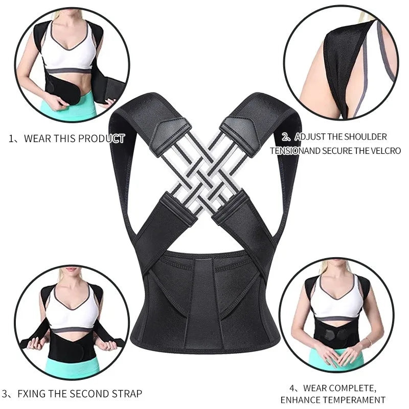 Magnetic Therapy Back Posture Corrector Adjustable Shoulder