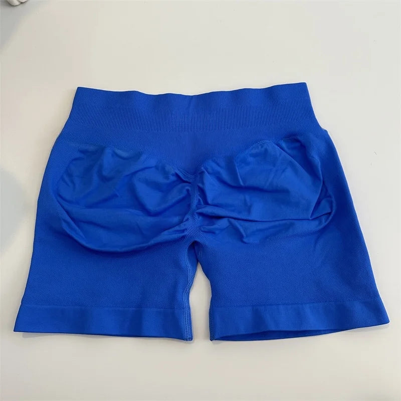 Yoga Shorts Low Ribbed Band Yoga Shorts Seamless Scrunch Bum