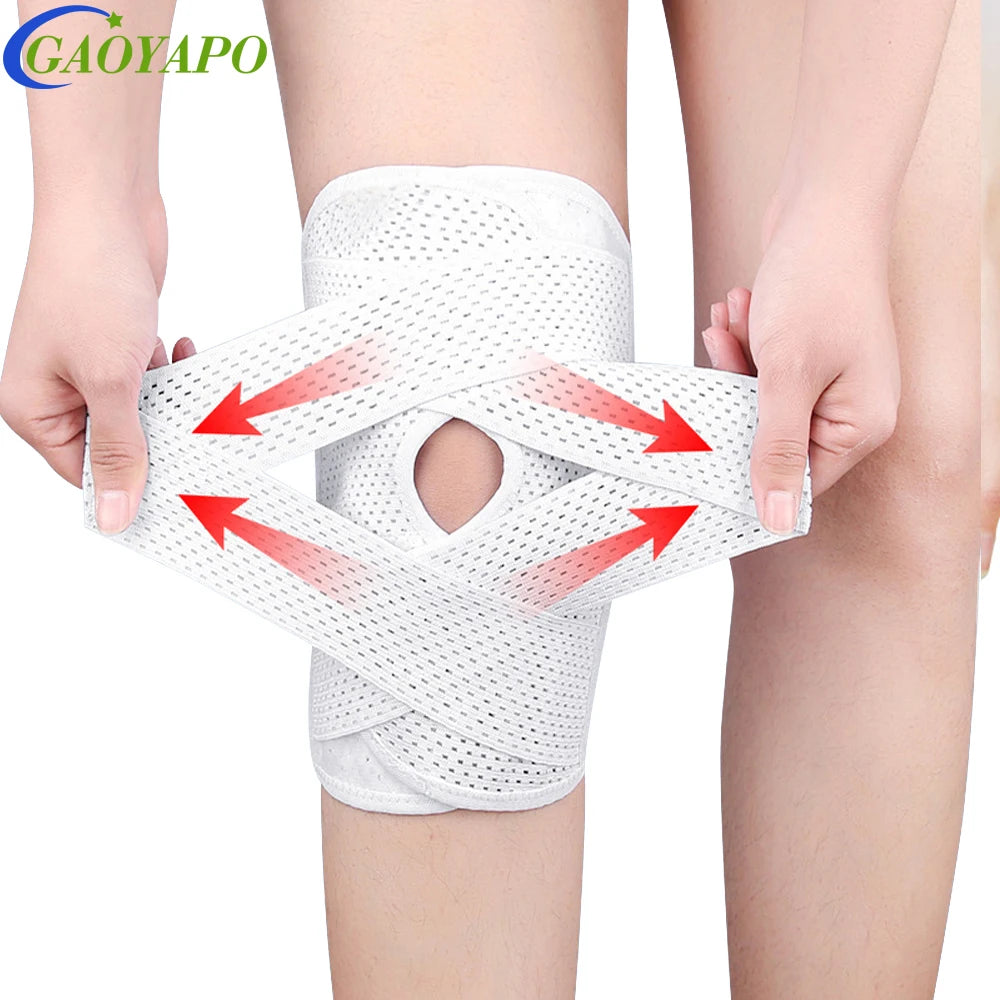 1Pcs Knee Brace with Side Stabilizers Relieve Meniscus Tear Knee Pain Arthritis,Breathable Adjustable Knee Support for M