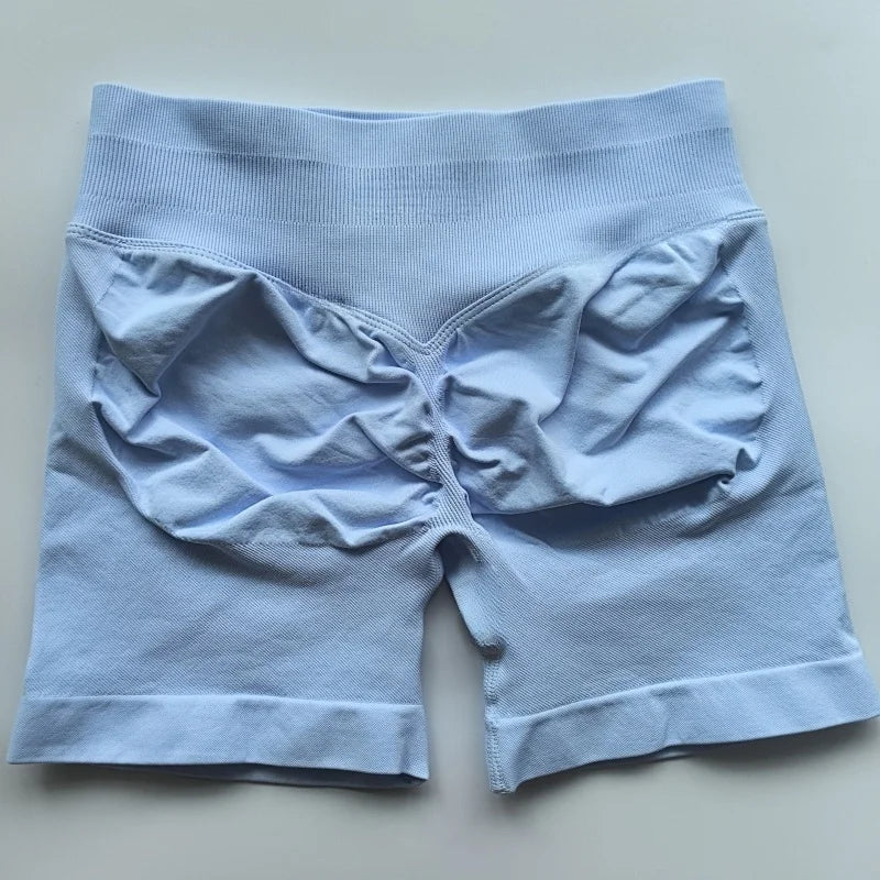 Yoga Shorts Low Ribbed Band Yoga Shorts Seamless Scrunch Bum
