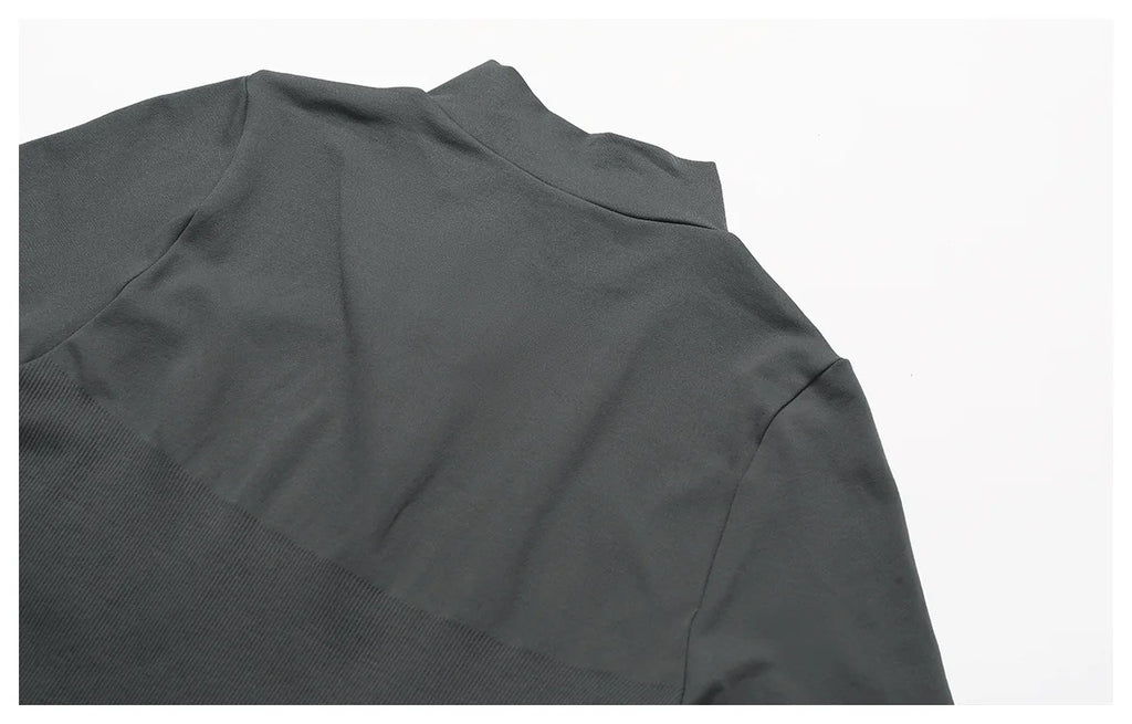 Zipper Jacket Women Crop Tops Yoga T-shirts Solid Sports Top