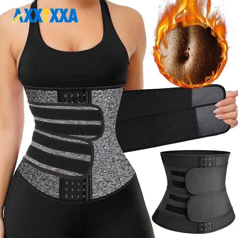 1PCS Women Men Waist Trainer Belt Tummy Control Workout Waist Cincher Sauna Sweat Girdle Sport Waist Trimmer Slim Belly 