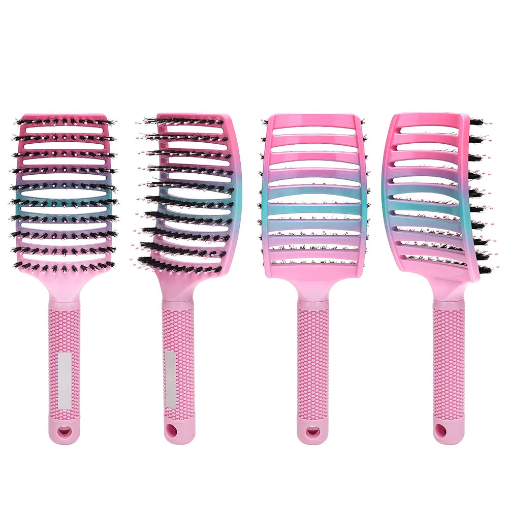 Barber Hair Brush Scalp Massage Comb Women Nylon Pig