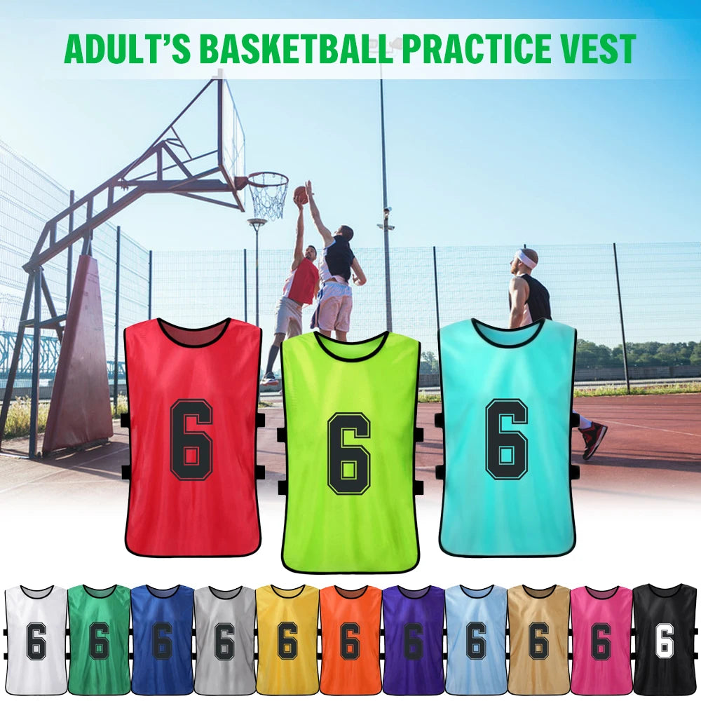 6 12PCS Kid s Football Pinnies Quick Dry Soccer Jersey Youth