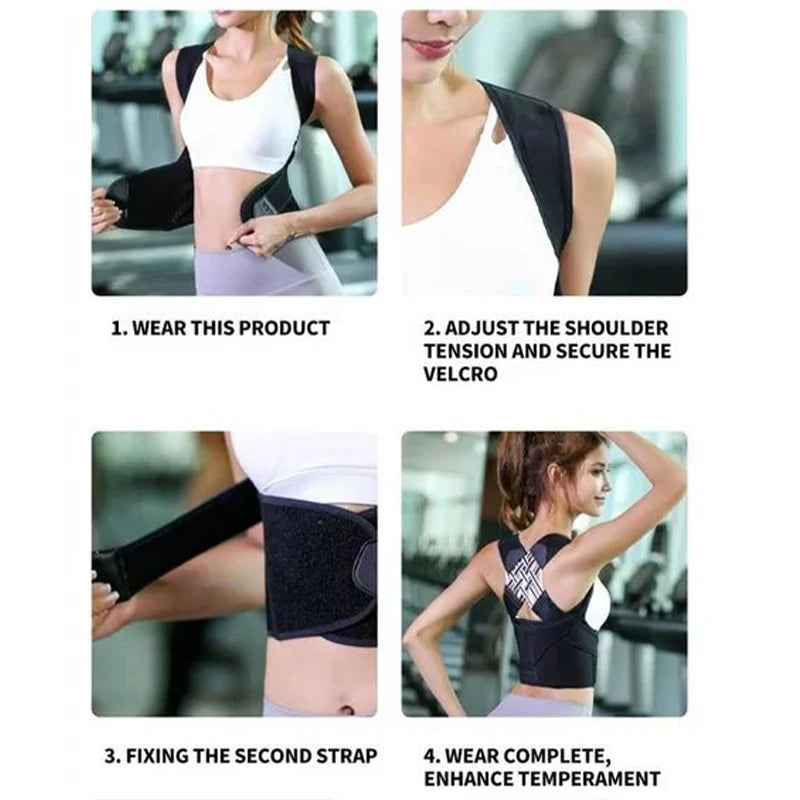 Back Brace Posture Corrector Women Men Shoulder Straightener