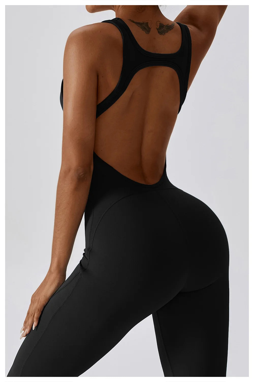 Solid Yoga Jumpsuit One Piece Outfit Fitness Bodysuit
