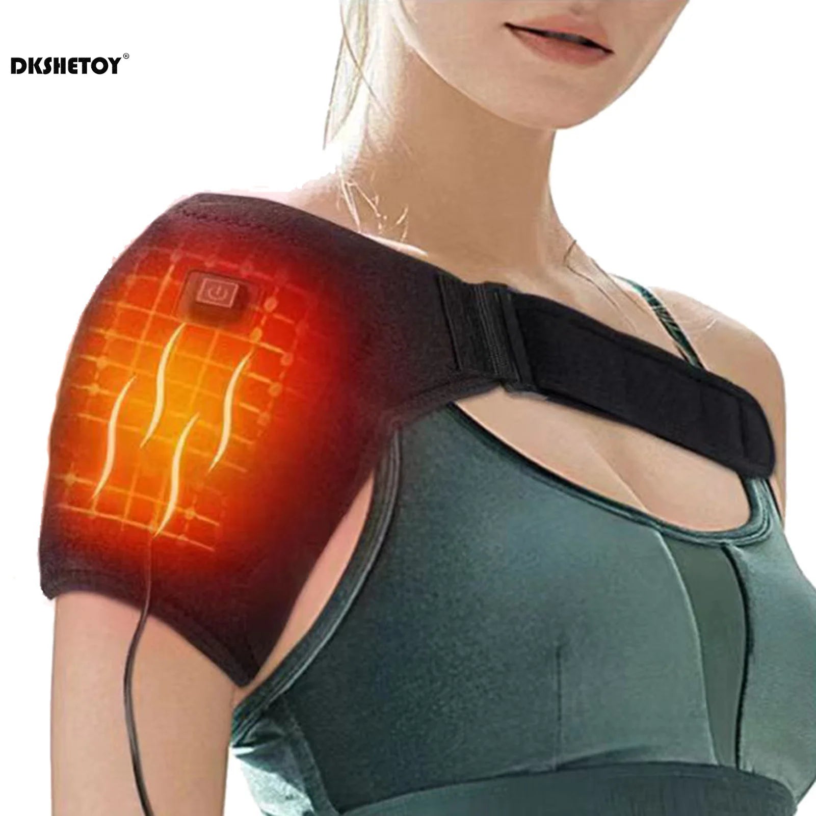 Electric Heating Shoulder Massage Braces USB Shoulder Back Heated Pads Adjustable Heating Shoulder Massage Belt For Arth