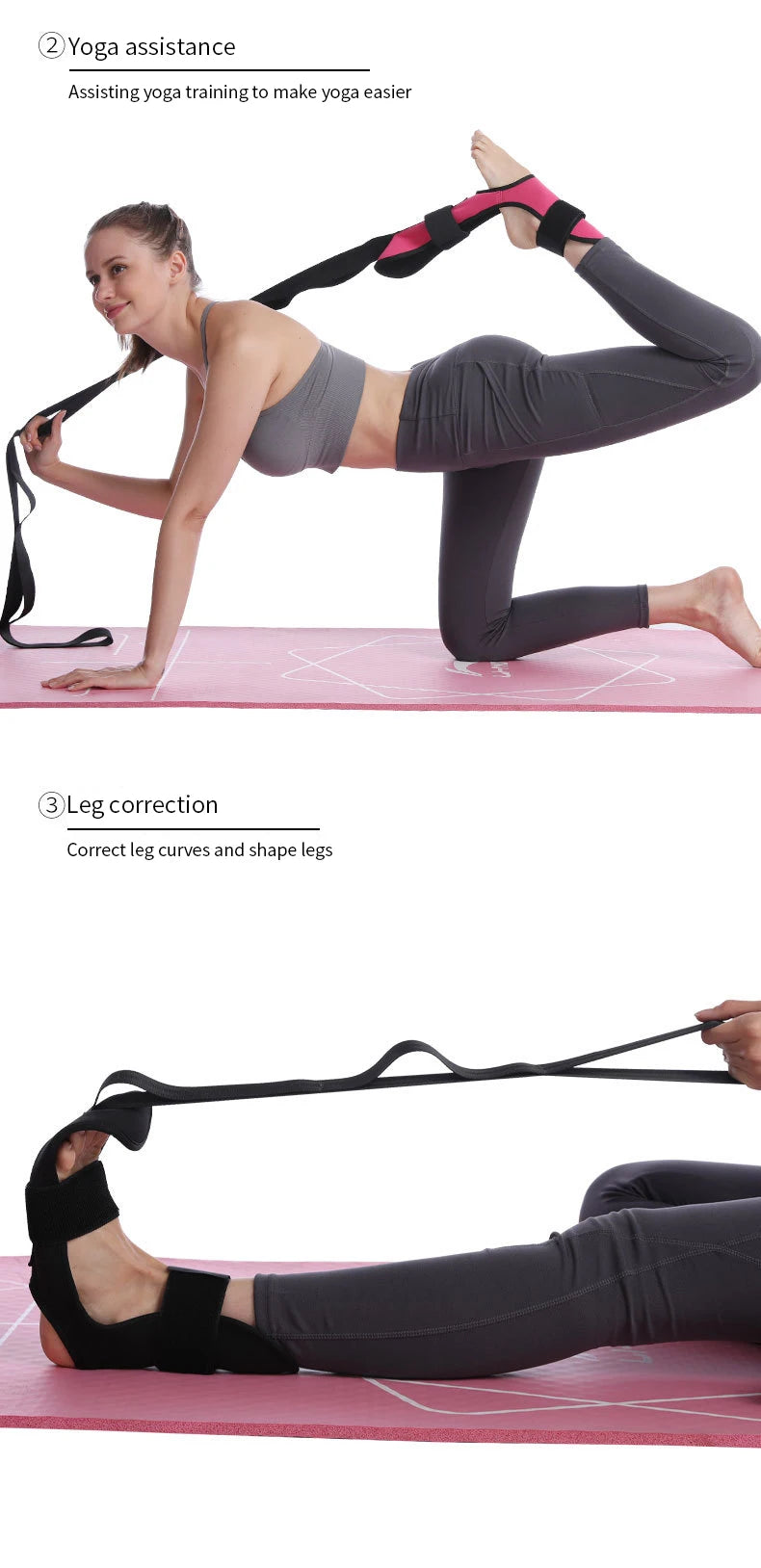 Yoga Leg Stretcher Flexibility Stretching Strap Fitness