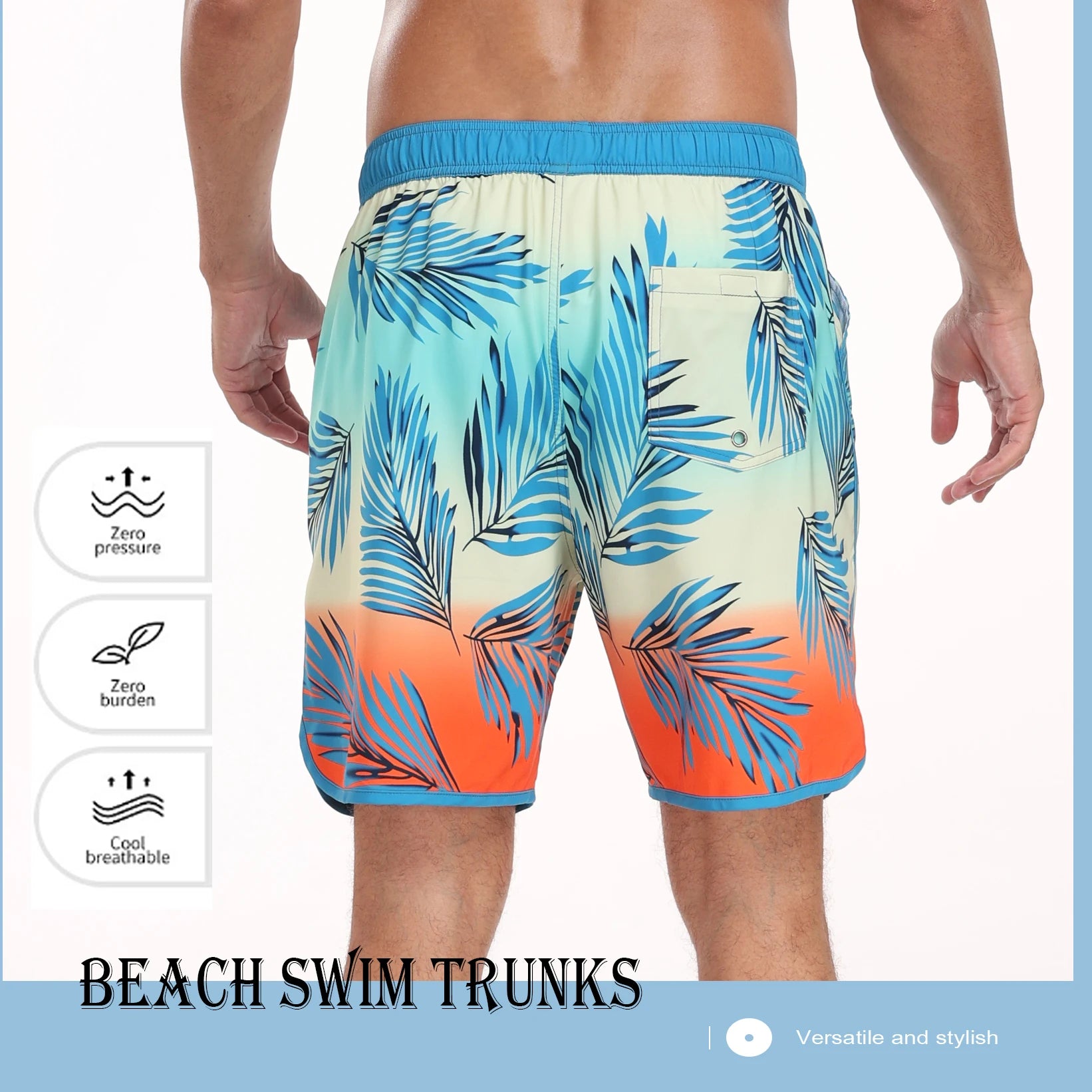 Summer men s hot selling beach pants casual vacation printed