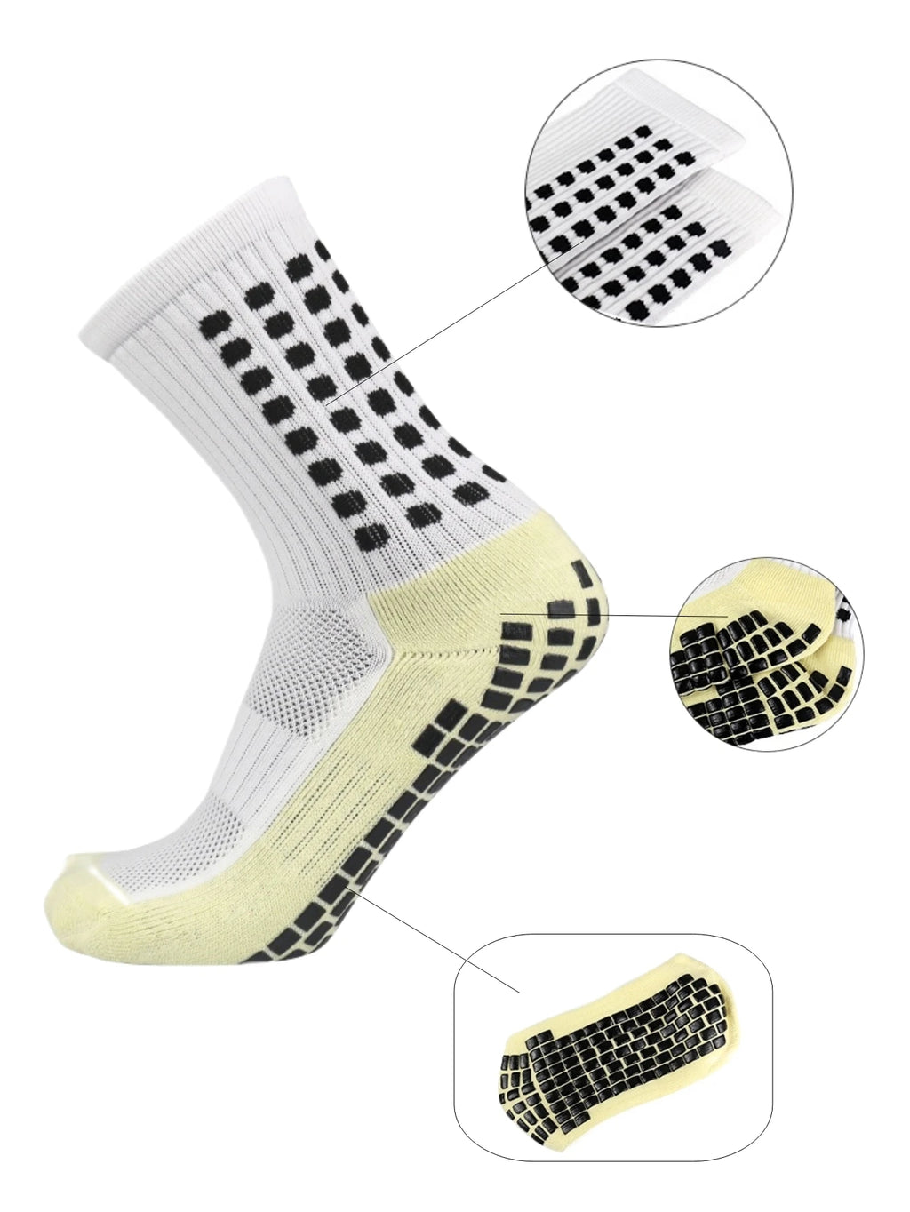 4 pairs of men s soccer socks non-slip grip pad football