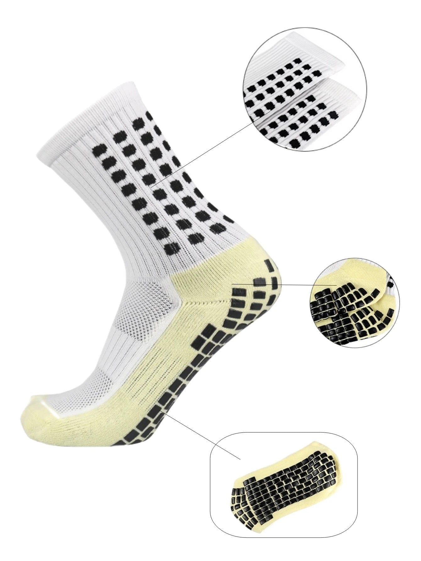 4 pairs of men s soccer socks non-slip grip pad football