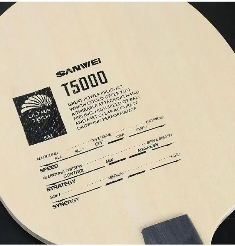 SANWEI T5000 Table Tennis Blade 5 Wood 2 Carbon Entry