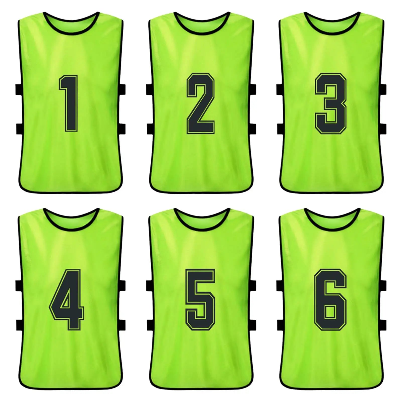 6 12PCS Kid s Football Pinnies Quick Dry Soccer Jersey Youth