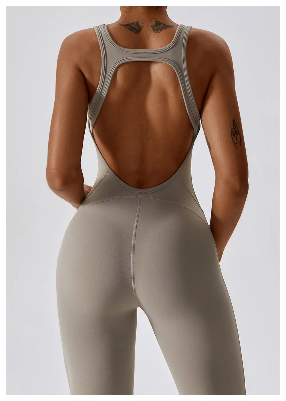 Solid Yoga Jumpsuit One Piece Outfit Fitness Bodysuit