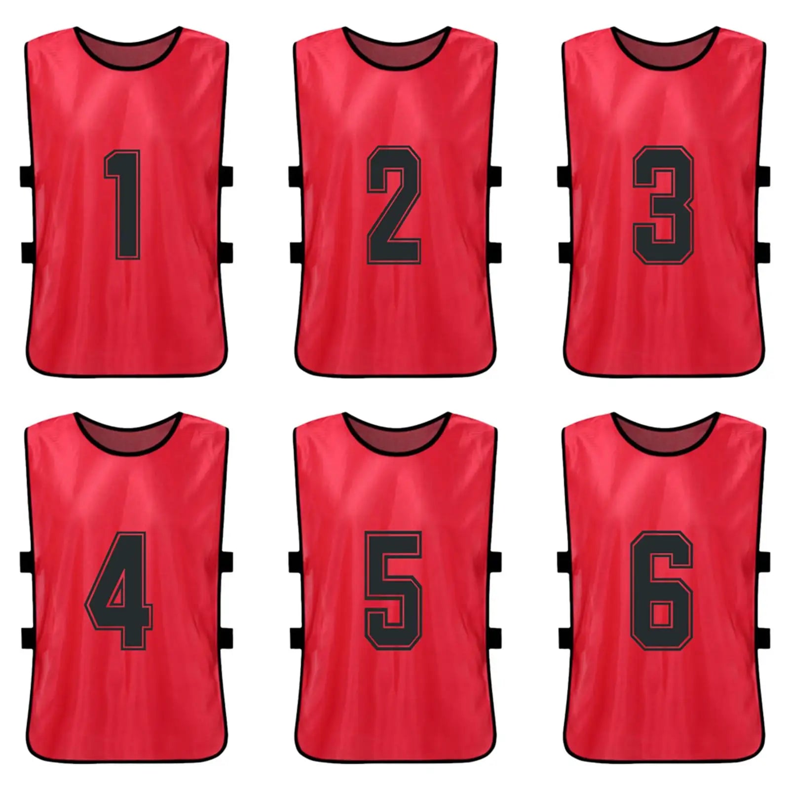 6 12PCS Kid s Football Pinnies Quick Dry Soccer Jersey Youth