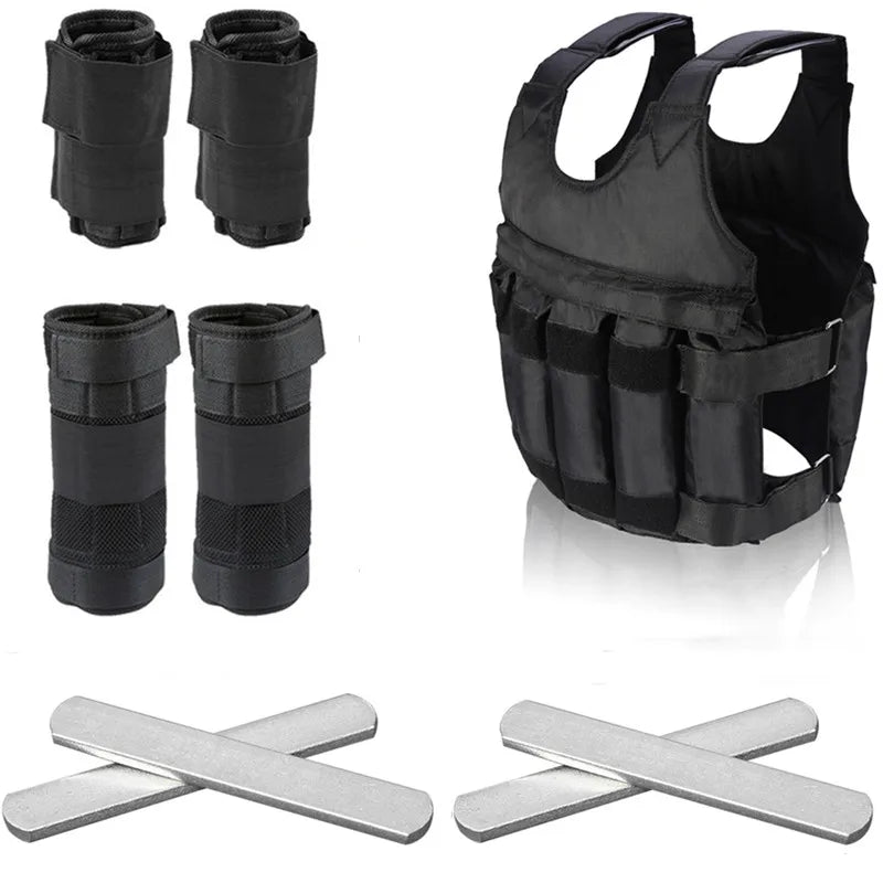 15-50kg Adjustable Weight Vest Weighted Fitness Training Set