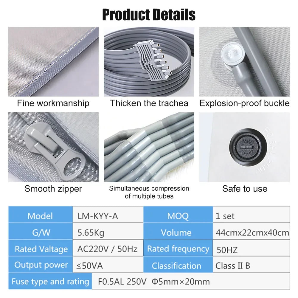 Accessories 6 Cavity Air Compression Leg Massager Calf Waist