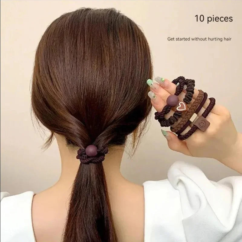 10PCS Women s Hair Ring Set Hair Accessories High Elasticity