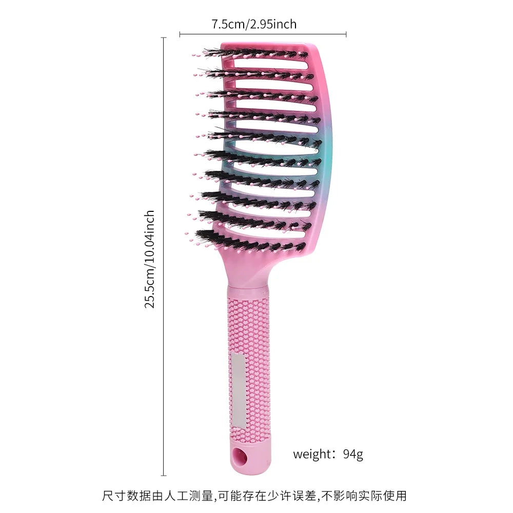 Barber Hair Brush Scalp Massage Comb Women Nylon Pig
