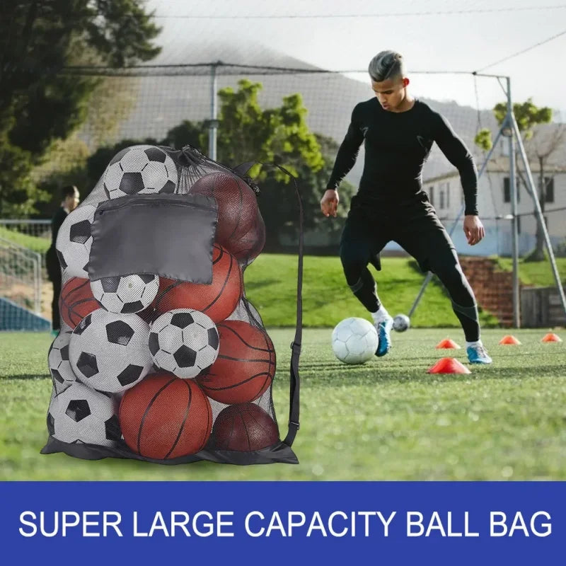 Soccer Ball Mesh Bag Backpack Extra Large Football Storage