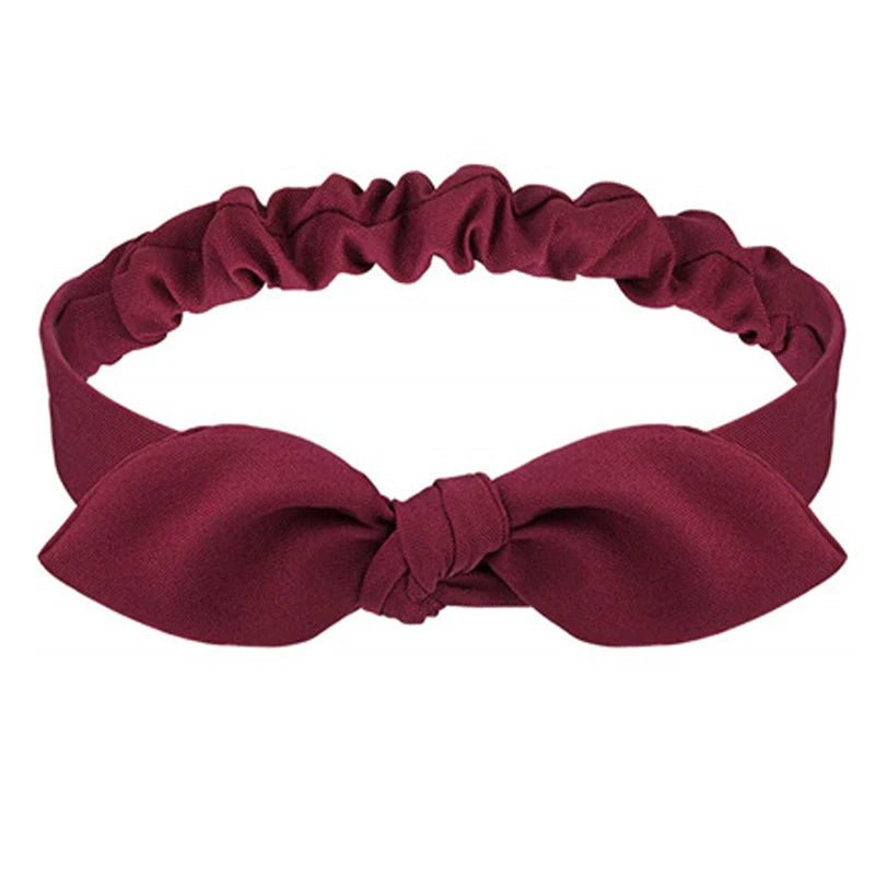 New Boho Women Soft Solid Print Headbands Vintage Cross Knot
