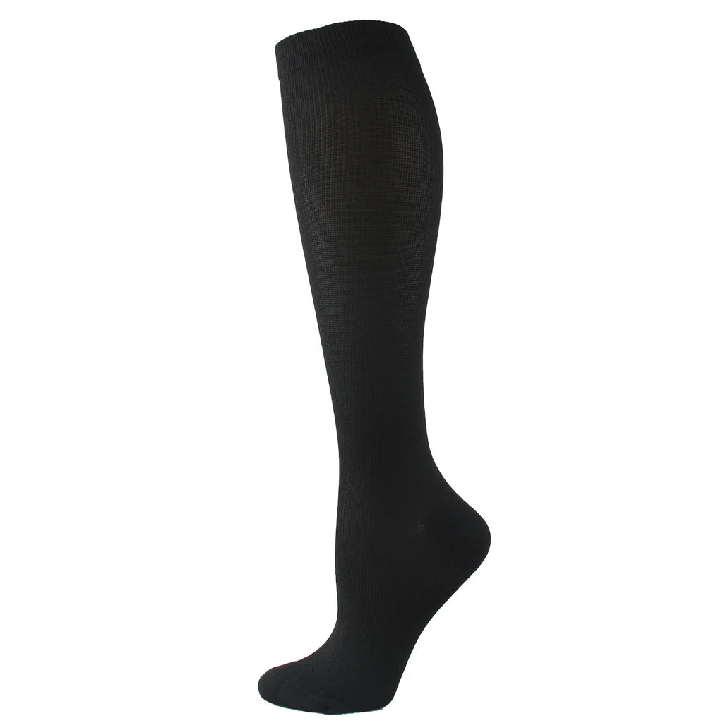 6 Pairs Solid Color Compression Socks Nurse Compression