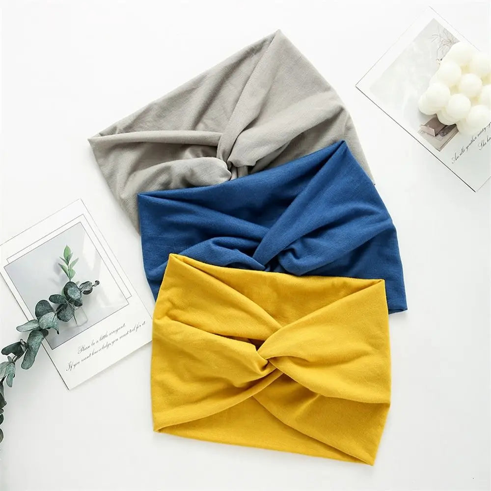 Fashion Colorful Wide Headbands Women Extra Large Turban