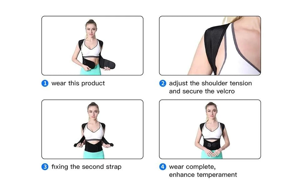 Magnetic Therapy Back Posture Corrector Adjustable Shoulder