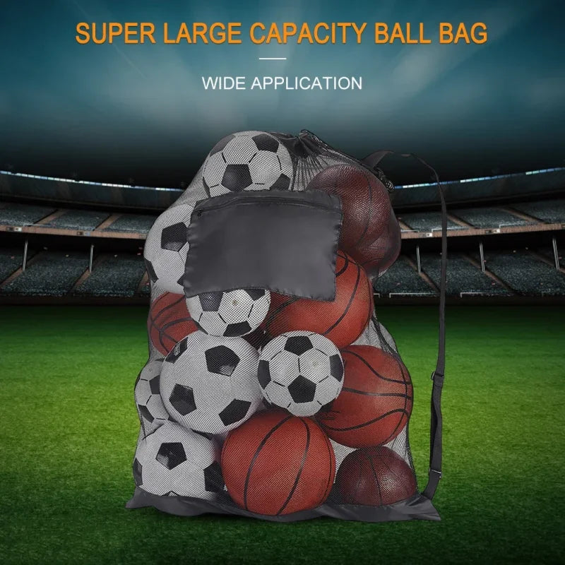 Soccer Ball Mesh Bag Backpack Extra Large Football Storage