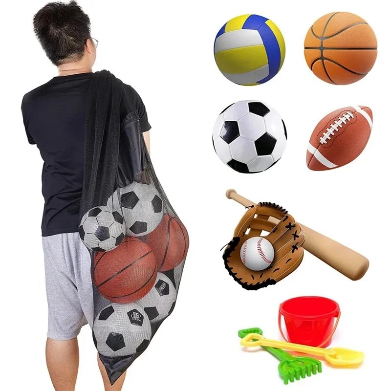 Soccer Ball Mesh Bag Backpack Extra Large Football Storage