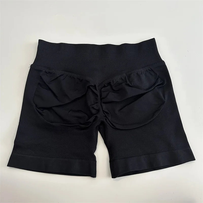 Yoga Shorts Low Ribbed Band Yoga Shorts Seamless Scrunch Bum