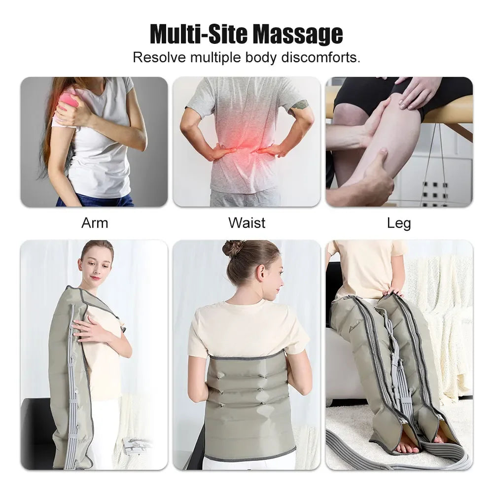Accessories 6 Cavity Air Compression Leg Massager Calf Waist