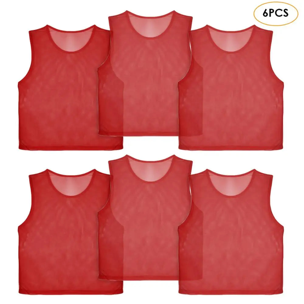 6 12 PCS Adults Children Soccer Training Vest Football