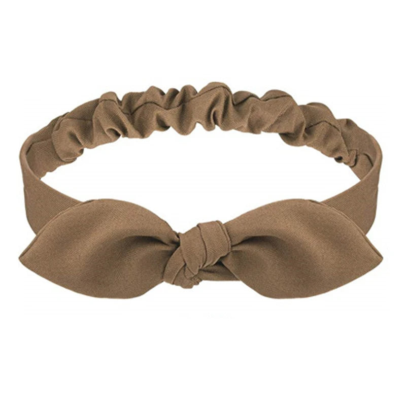 New Boho Women Soft Solid Print Headbands Vintage Cross Knot