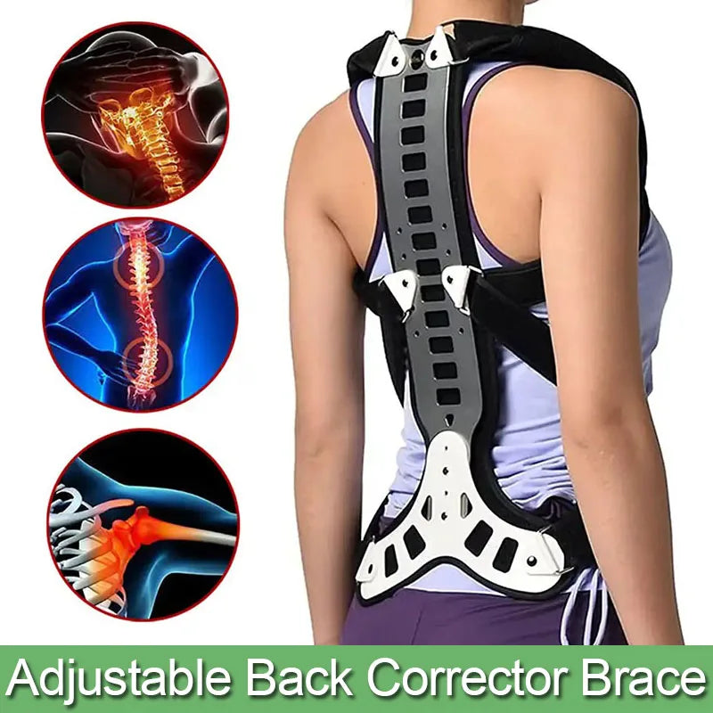 Adjustable Back Brace Posture Corrector Women Men Back Straightener Trainer for Scoliosis & Hunchback Correction, Spine 