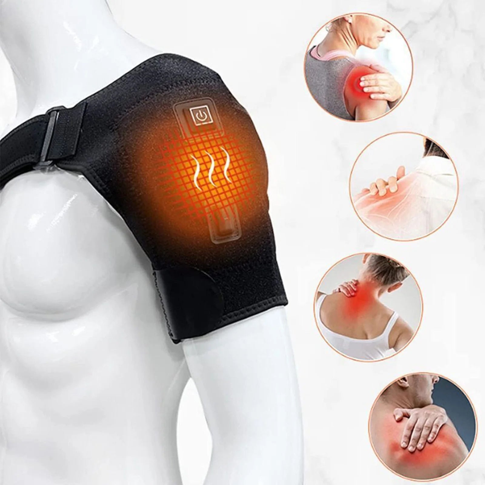 Electric Heating Shoulder Massage Braces USB Shoulder Back