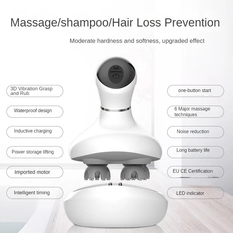 Head Massager Scalp kneading Vibration Waterproof Electric