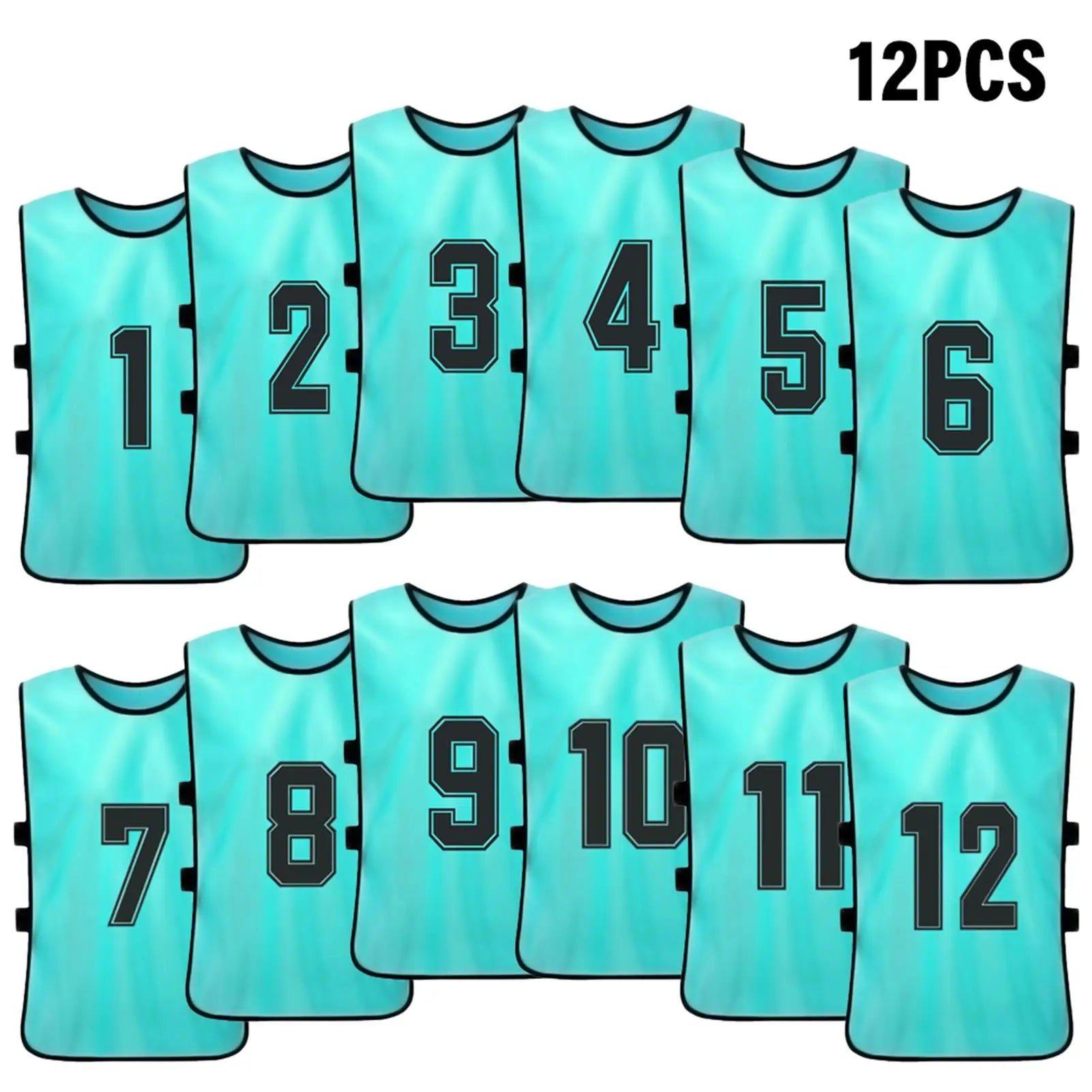 6 12PCS Kid s Football Pinnies Quick Dry Soccer Jersey Youth