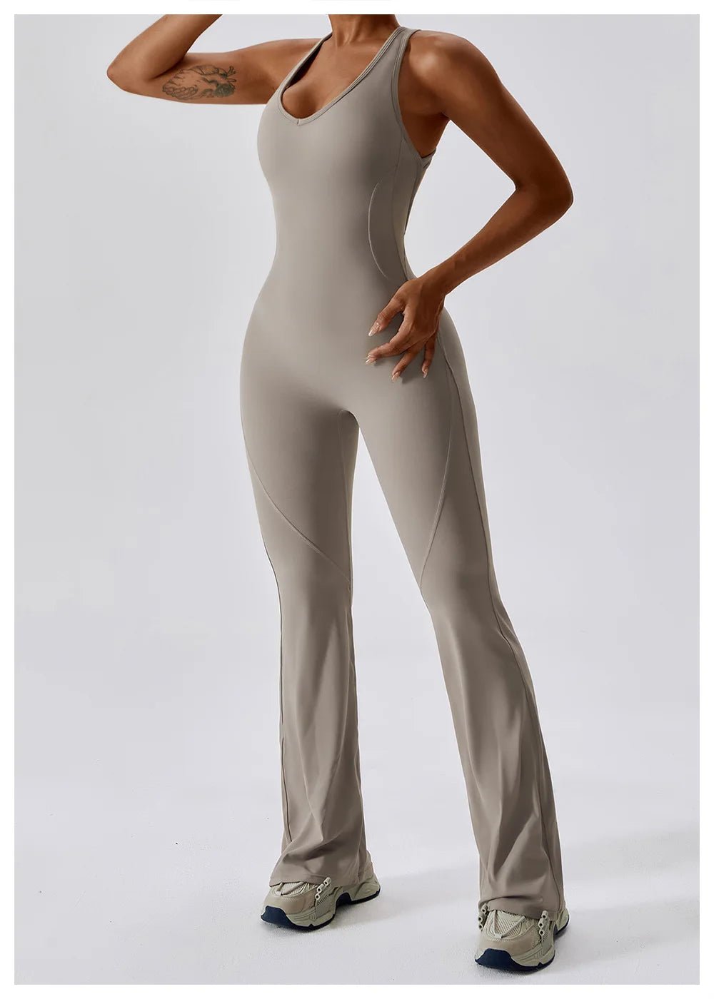Solid Yoga Jumpsuit One Piece Outfit Fitness Bodysuit