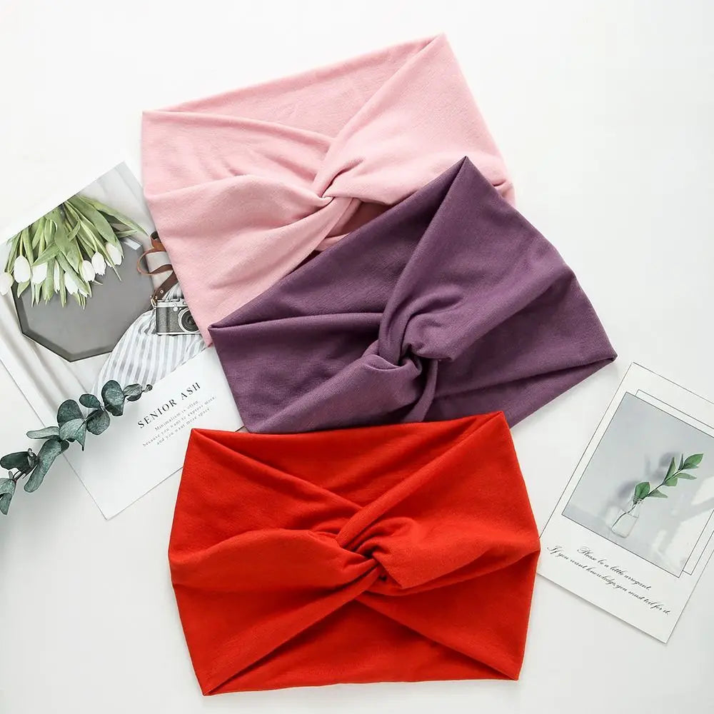 Fashion Colorful Wide Headbands Women Extra Large Turban
