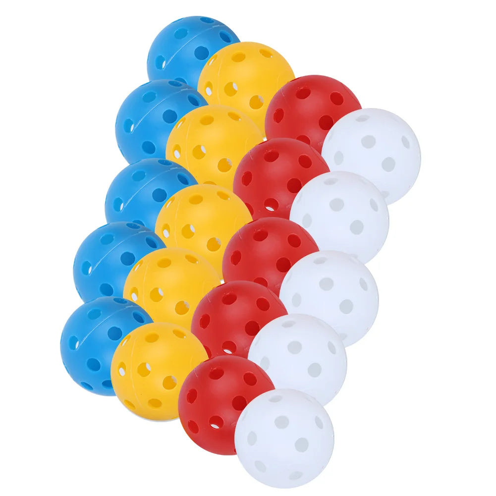 20Pcs Mixed Color Plastic Airflow Hollow Training Golf Ball